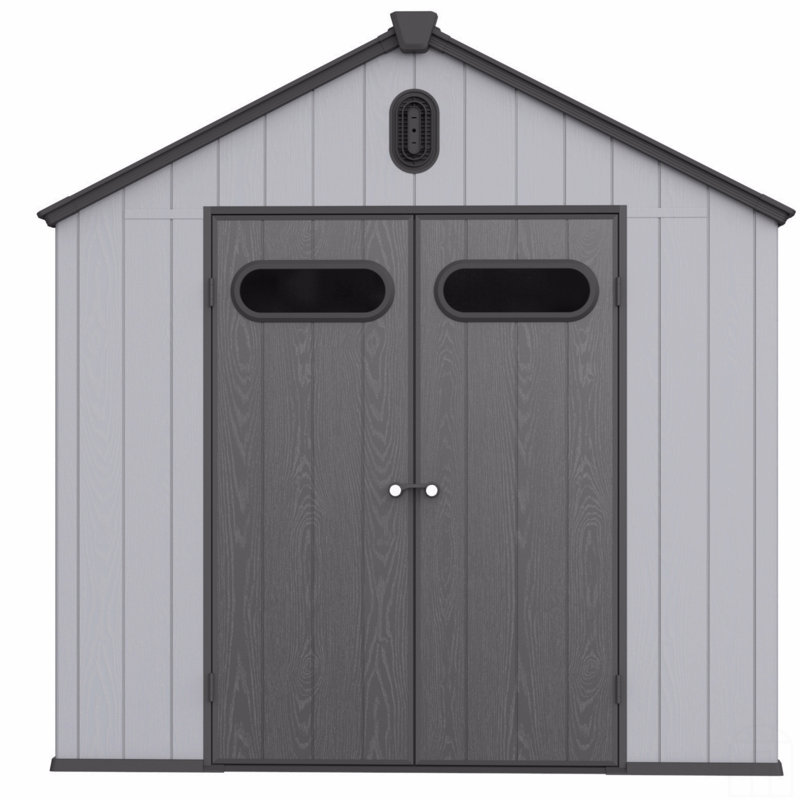 Remise de rangement en plastique pour jardin, H 94,1 po x l 94,1 po x P 118,9 po