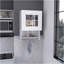 Armoire de cuisine murale Papua, trois tablettes, finition blanche
