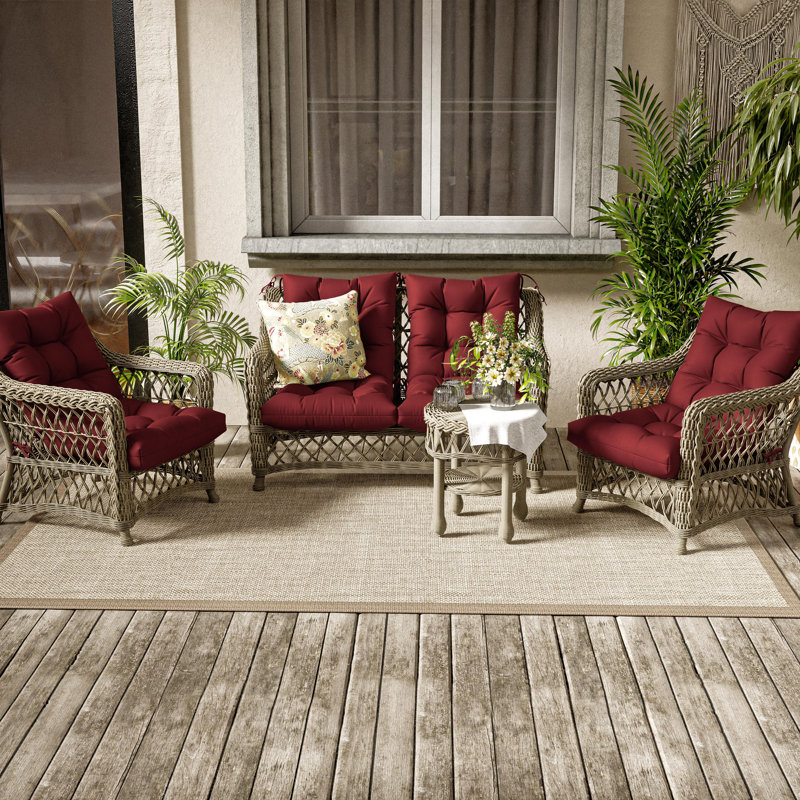 Outdoor/Indoor Seat / Back Cushion, Burgundy