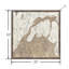 Swept Away Shadow Box II - Abstract Woven Rice Paper Wall Art - Brown Frame