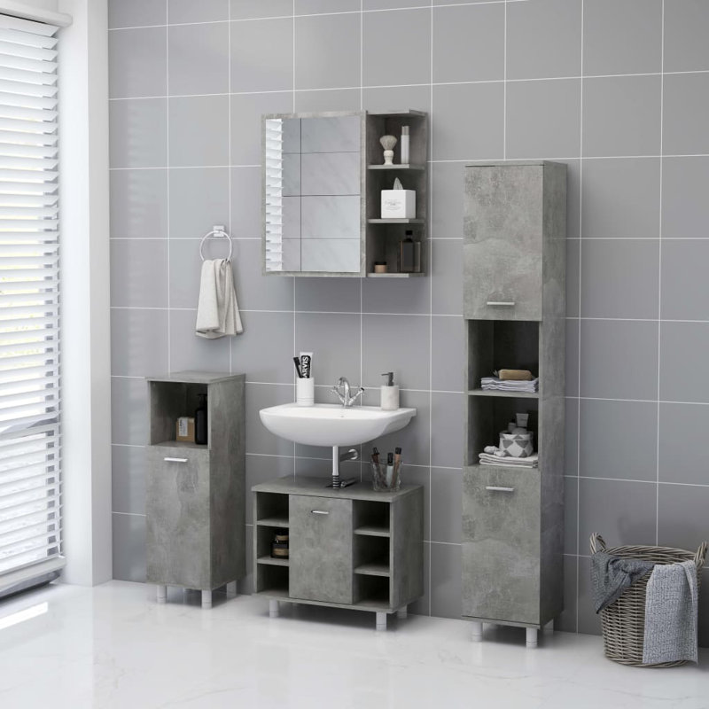 Adiza Bathroom Cabinet, Concrete Grey