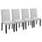 5-Piece Faux Marble Dining Set with 4 Padded Chairs, Modern Kitchen Table and Chair Set for Dining Room-1135002117-1085160857