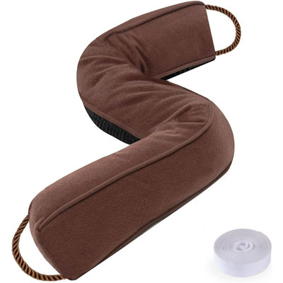 Door Draft Stopper Blocks Hot And Cold Air With Removable Washable Cover For Bottom Of Door, All-Season Seal For Noise, Light, Dust, Door Sweep For Gaps Up To 3", Home Essentials