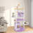  62'' Multi-level Cat Tree w/ Moon-Shaped Top Perch Cloud-Shaped Jumping Platform