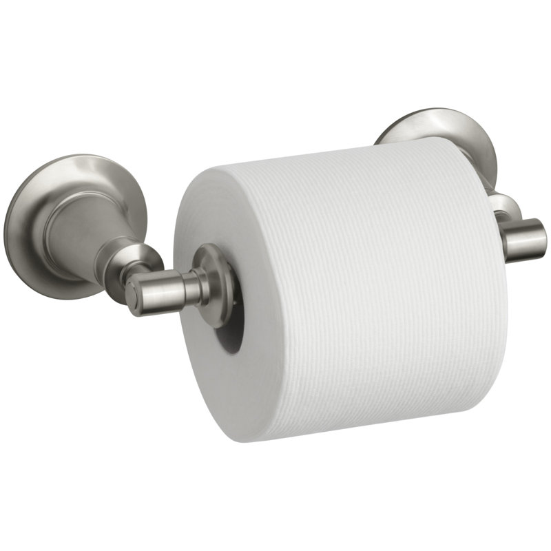 Archer Horizontal Toilet Tissue Holder, Nickel brossé éclatant
