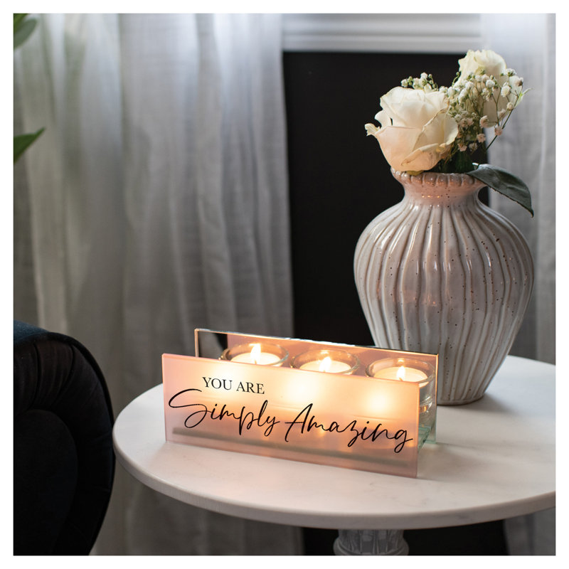 Photophore de 2,5 po en verre avec bougie inclus