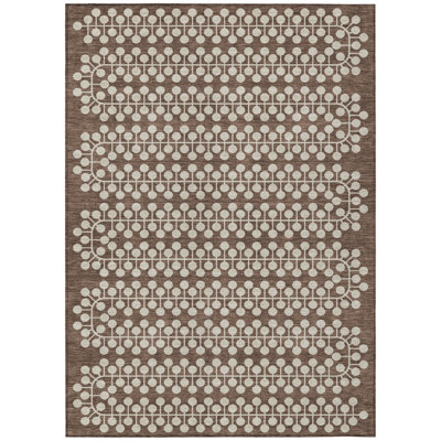 Machine Washable Indoor/Outdoor Boruta ACN2247 Geometric Rug
