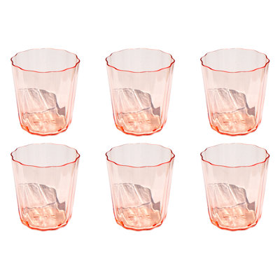 Verre simple en acrylique Simple Stallop - rose - 16 oz