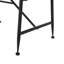 Table basse d'extérieur en bois d'acacia brun 36 po, métal noir