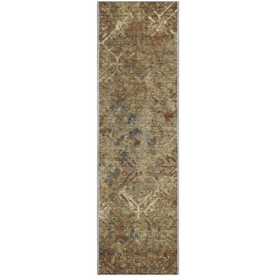 Premium Machine Washable Prisco Brown Rug