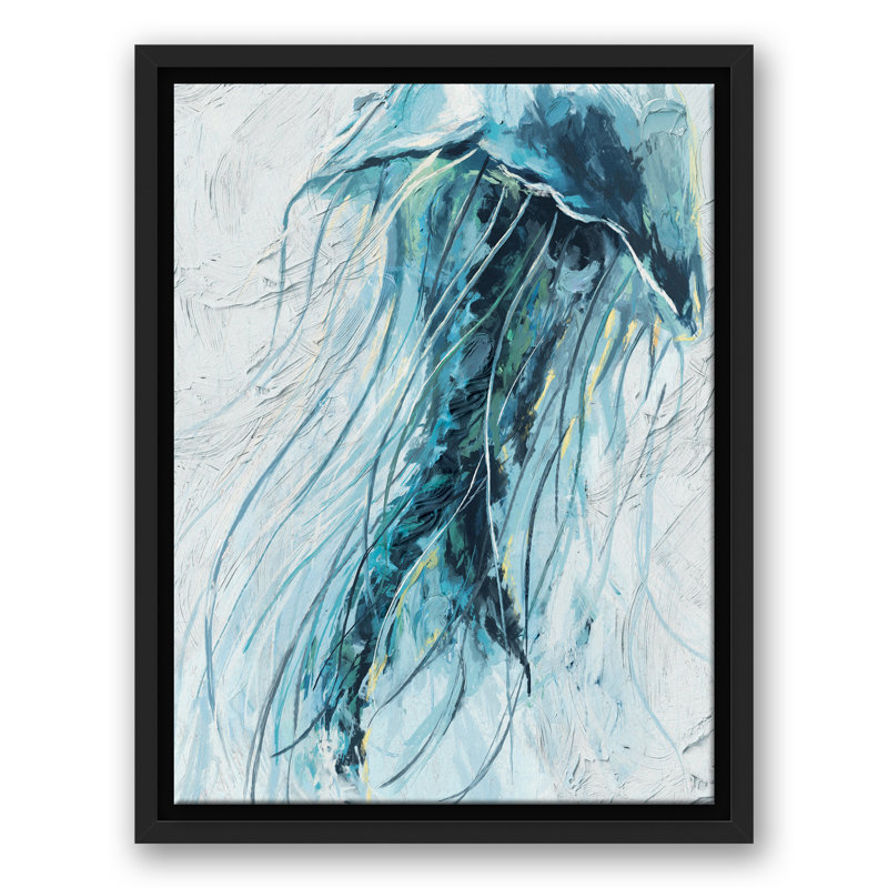 Peinture de méduse peinte, reproduction d'art sur toile, H 17,75 po x l 13,75 po