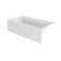 SIGNATURE® Rectangle Flat Front 6632 Skirted Soaking LH Access Panel Oyster