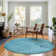 Premium Machine Washable Kiyondrea Blue Rug