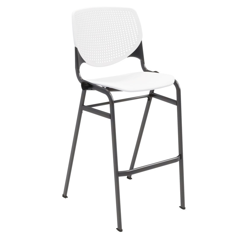Tabouret de bar 30 po Kool, Blanc, Argent, Bleu Peri
