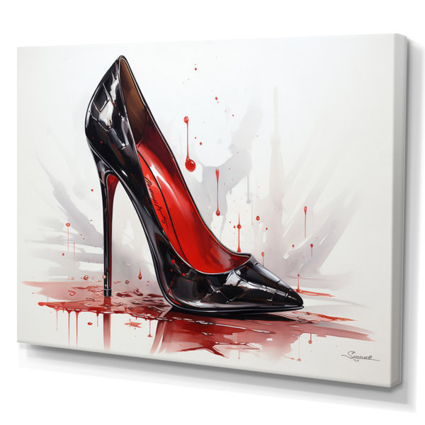 Everly Quinn Red High Heels Sophistication I Framed On Canvas Print ...