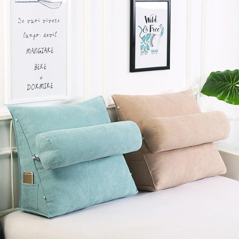 Coussin de lecture Chenille, Beige clair