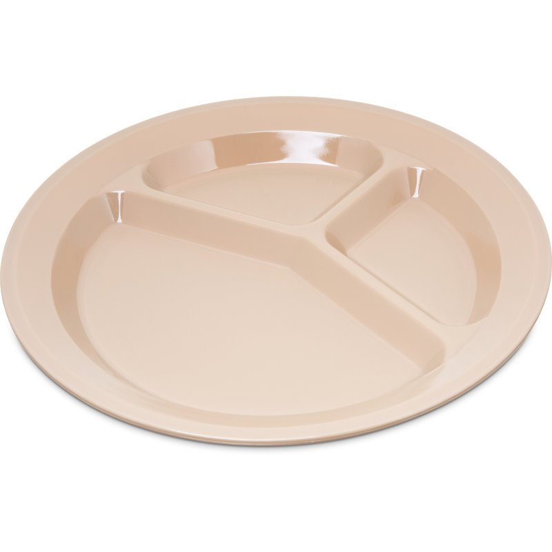 Assiette 3 rebords 11" narrow rim, Brun clair