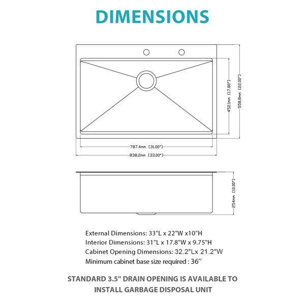 Dimensions du produit