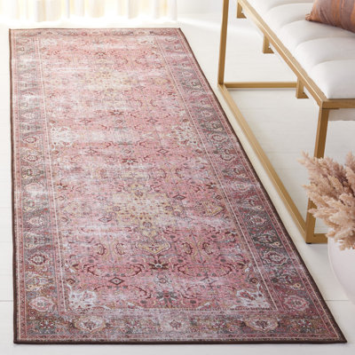 Gulick Oriental Area Rug in Pink/Beige