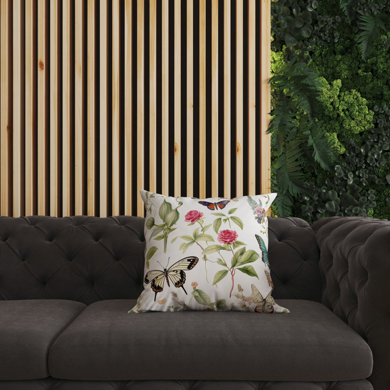 Coussin réversible floral intérieur / extérieur Flower Fairies, H 16 po x l 16 po