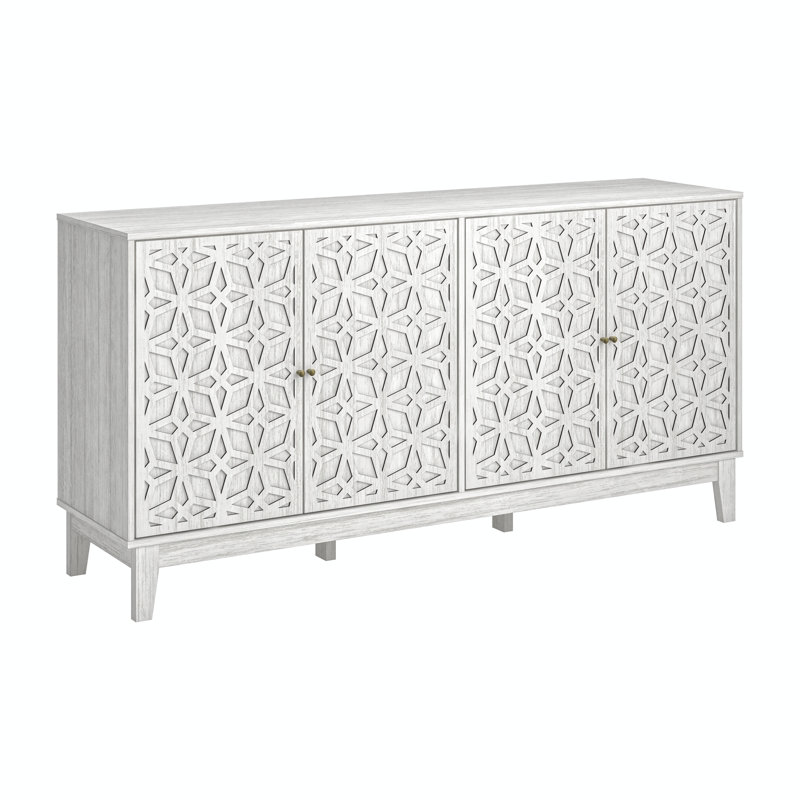 Buffet de 61,69 po Trosclair, Perle blanche florale