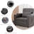 Kevron Convertible Sleeper Chair Bed, Futon Armchair Bed Sleeper with Cup Holders, 3-in-1 Adjustable Chair Bed with Side Pockets, Pullout Sofa Bed for Living Room, Apartment Office
