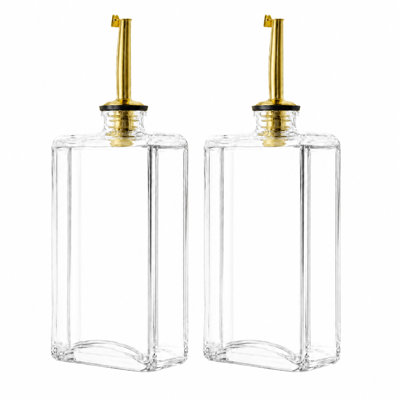 Kitchen Cooking Oil Dispenser Set, 2-Piece Olive Oil and Vinegar Bottles with  Dispenser for Home Kitchen Use