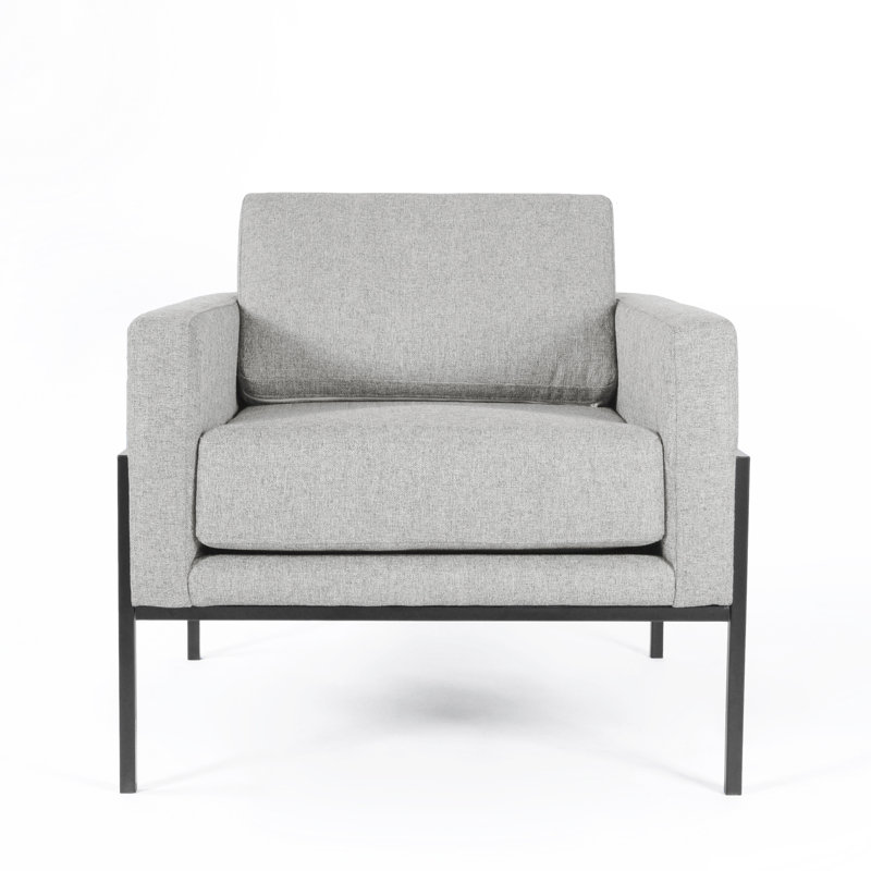 Fauteuil d'appoint Arione, Polyester gris clair