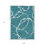 Tapis d'extérieur lavable abstrait bleu sarcelle 3 pi x 5 pi