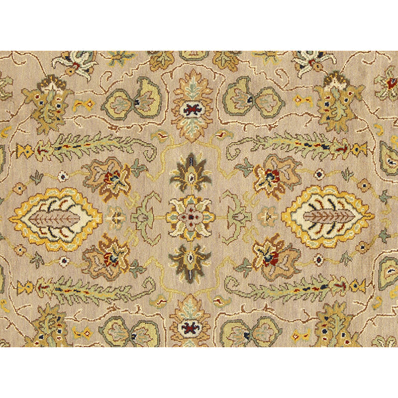 Tapis rouille et ivoire noué à la main de haute qualité