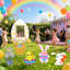8 PCS Décorations de Pâques Enseignes de jardin extérieures Œufs de lapin Enjeux de jardin Joyeuses Pâques