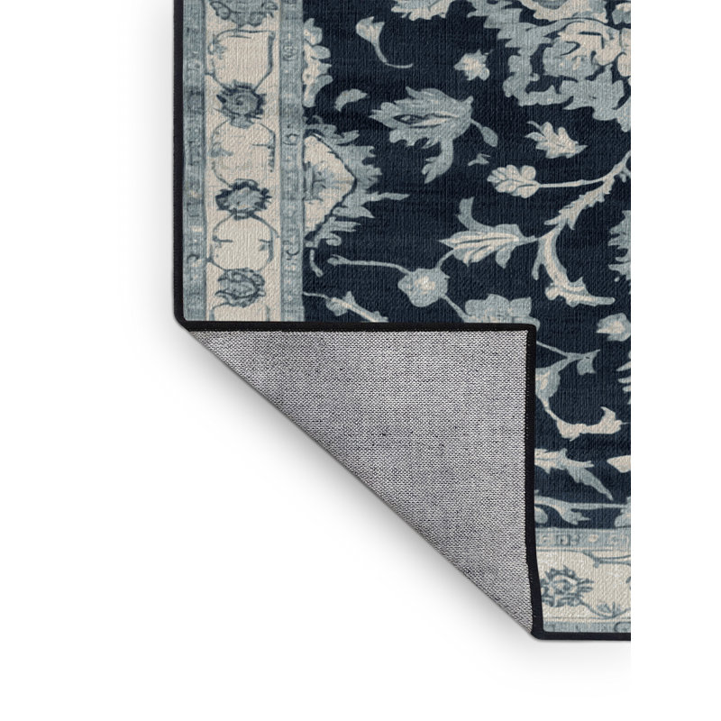 Machine Washable Overdyed Gray Area Rug