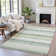 Machine Washable Indoor/Outdoor Xhevrie Seafoam Rug