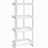 Smooth white four-layer open bookshelf