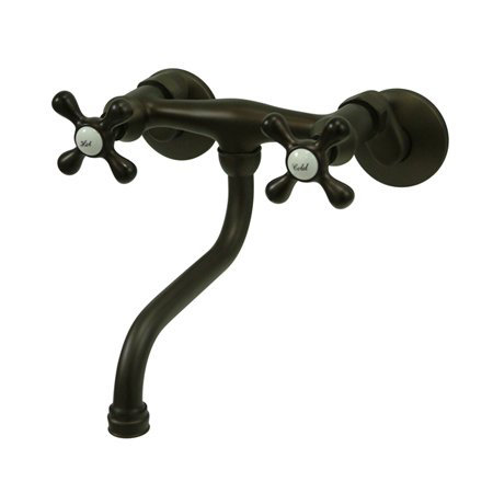 Vintage Wall Mounted Vessel Sink Faucet with Double Cross Handles