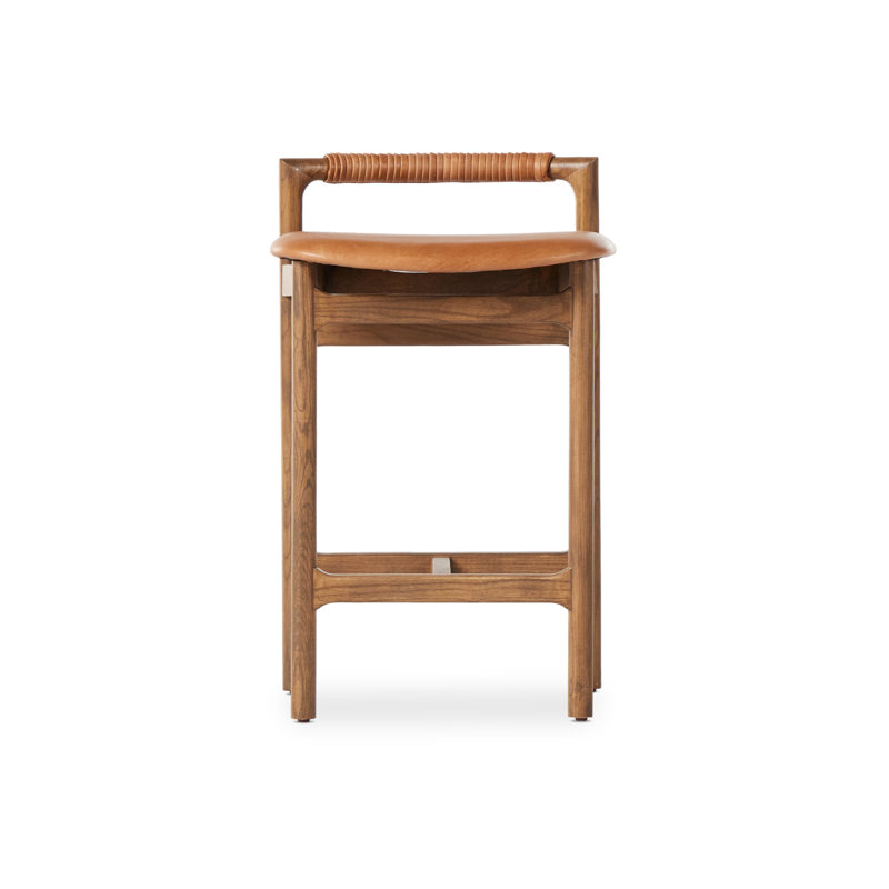 Baden Stool, Counter Stool (26" Seat Height), Haven Tobacco/Genuine Leather, Lamont Nettlewood
