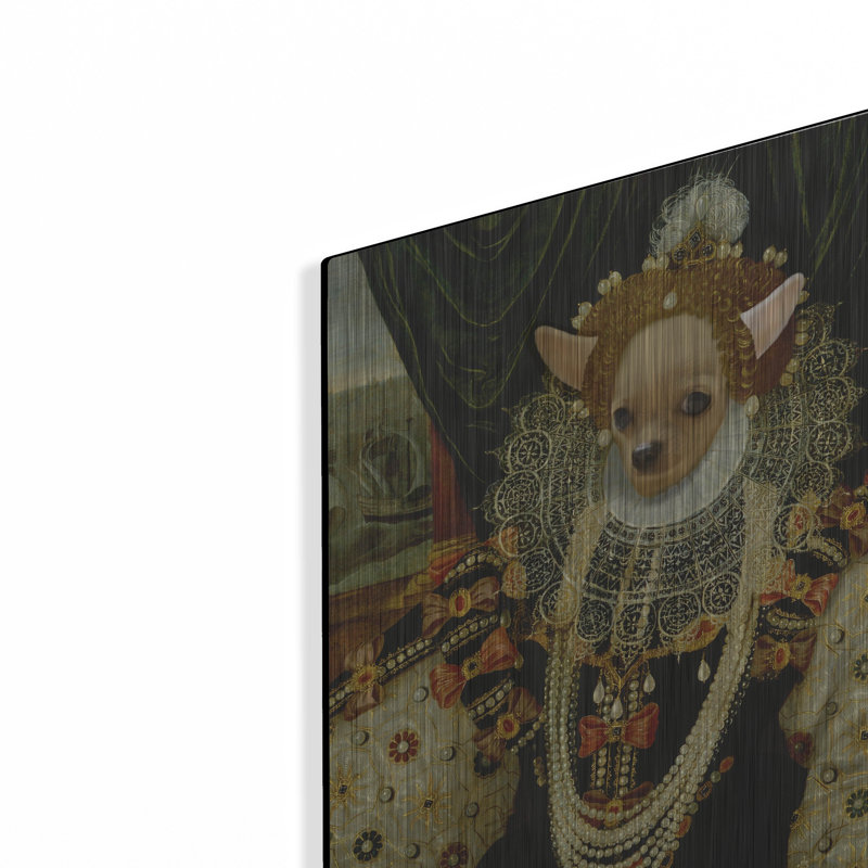  «Queen Elizabeth» par John Hovenstine, art mural en métal, 12 po x 16 po, H 16 po x l 12 po