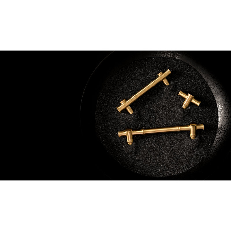 Junzi Bar Pull, 3 3/4", Satin Brass
