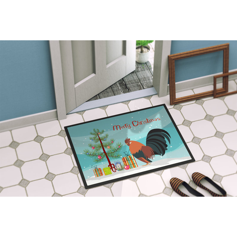 Imani Non-Slip Christmas Outdoor Doormat, Rectangle 1'6 x 2'3"