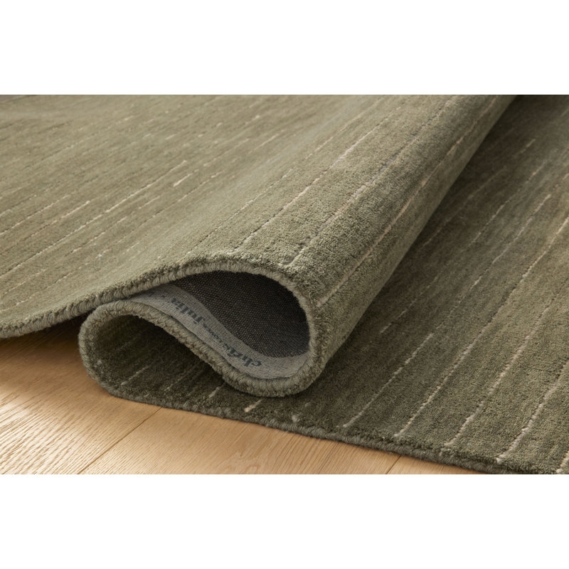 Tapis Chris Loves Julia x Loloi Henry, Carré 1 pi 6 po, Olive / Ivoire