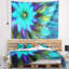 Tapisserie florale florale bleu vert-28496597