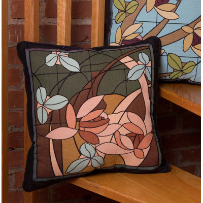 Floral Cotton Throw Pillow