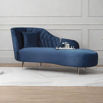 Ergonomic Indoor Chaise Lounges with Metal Legs by Hype Styled