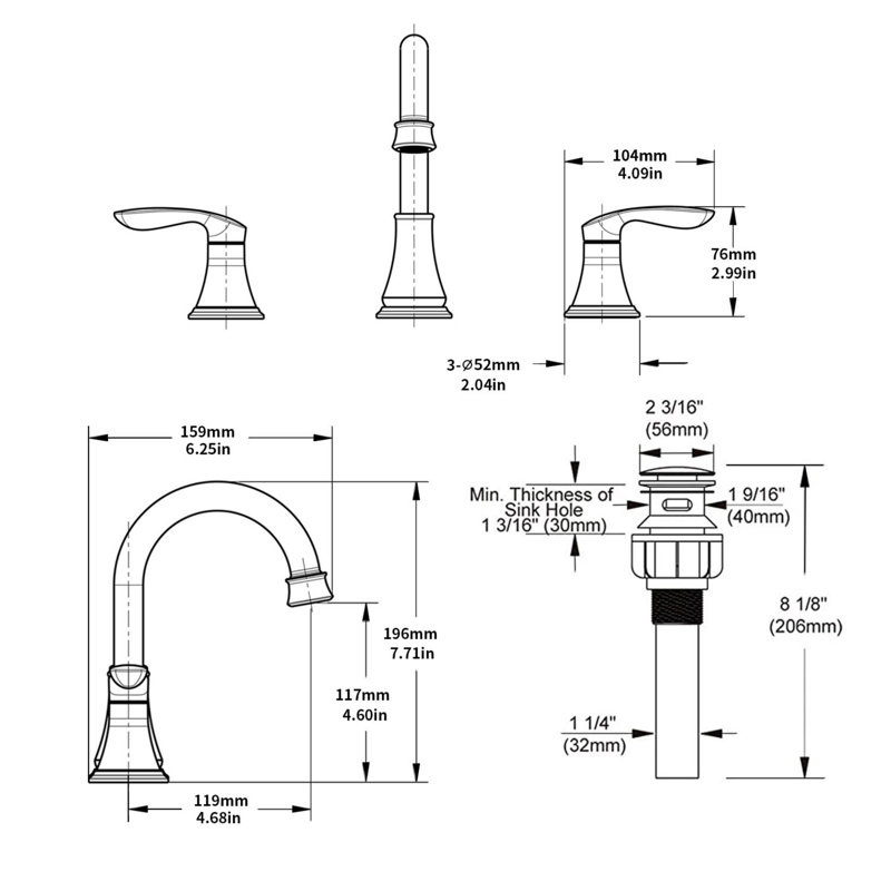 Bathroom faucet with 360 degree turn spout, Oil-Rubbed Bronze