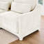Canapé 3 places, 3 repose-pieds mobiles, équipé d'un coussin lombaire, tissu en chenille, base en bois de haute qualité, conception ergonomique, éponge à haute résilience-27467219