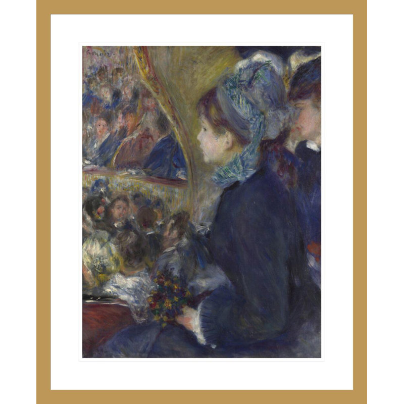 Au théâtre (La Premiere Sortie) Pierre-Auguste Renoir - Estampe numérique encadrée, H 28,68 po x l 23,5 po