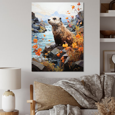 Brown Otter Playful River Dweller  Brown Otter Playful River Dweller