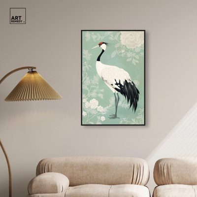 «Gentle Crane», reproduction d'art sur toile par Glam Art Remedy