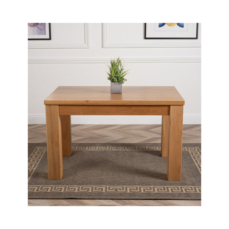 Anayansi Oak Solid Wood Dining Table, 77"H x 127"L x 82"W