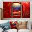 «Red Summer Meadow», ensemble d'art mural prairie-107183050-107183054